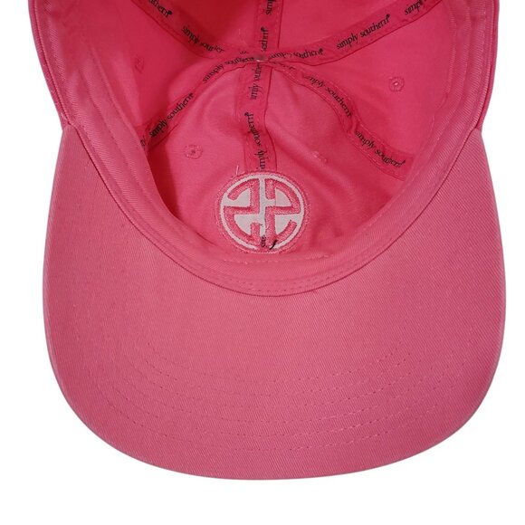 Simply Southern Pink 100% Cotton Baseball Cap Adjustable Strap One Size Fits Mos - Picture 8 of 11